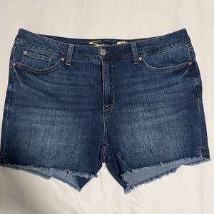 Seven7 Dark Blue Jean Shorts for Women